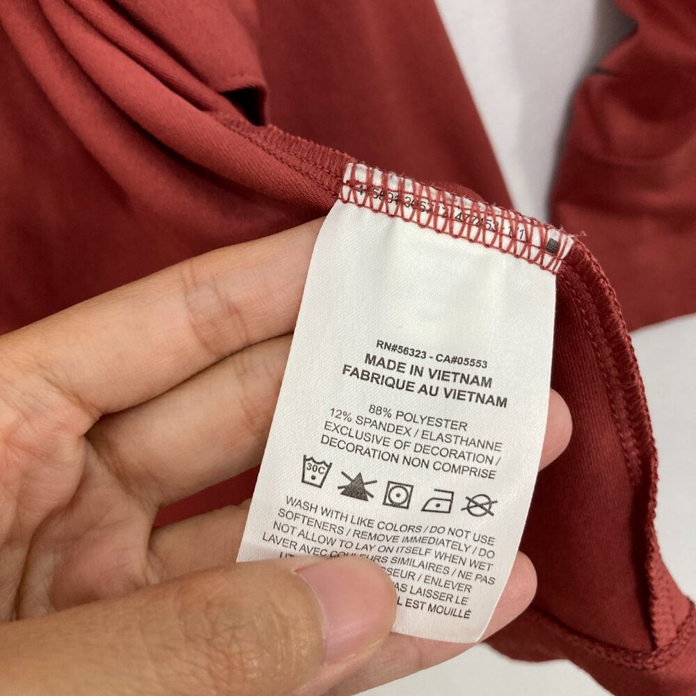 Nike Rust Brown Size Xxl Draped Open Front Stretc… - image 6